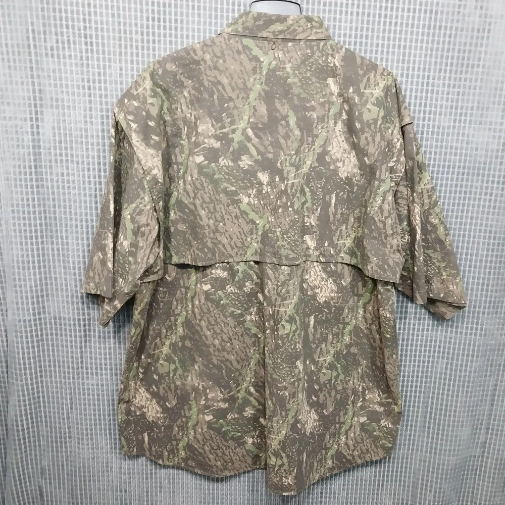 Tiger Hill Fishing Shirt Mens Camo Performance Poplin 4XL Tall Camouflage